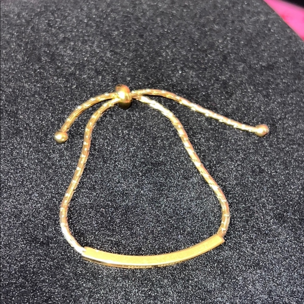 New 18 K SS Gold-plated Minimalist Adjustable Bracelet $45